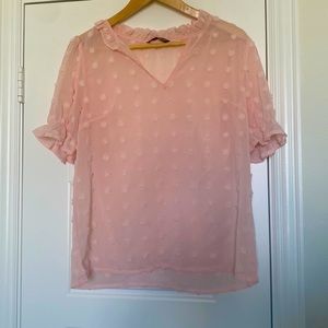 Shein polka dot blouse
